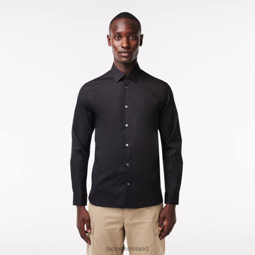 Lacoste black button down shirt outlet